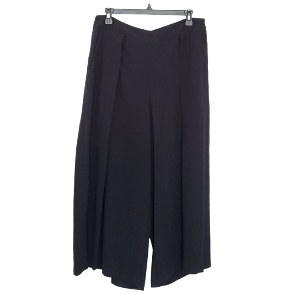 JS black wrap wide leg flowy GIBSON capri pants 31